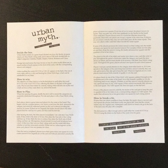 EEUC Urban Myth Board Game - Picture 2 of 2